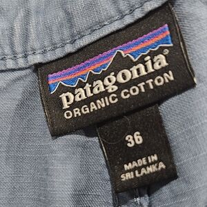 Patagonia Shorts Mens Organic Cotton Size 36 Blue